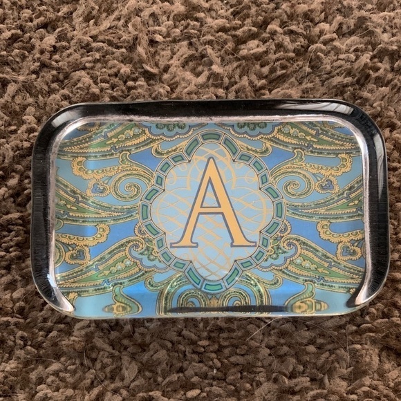 Punch Studio Glass Paperweight "A" - Picture 1 of 2